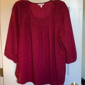 Lauren Conrad XL Long Sleeve Blouse
